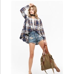 Free people Preppy in Plaid flannel